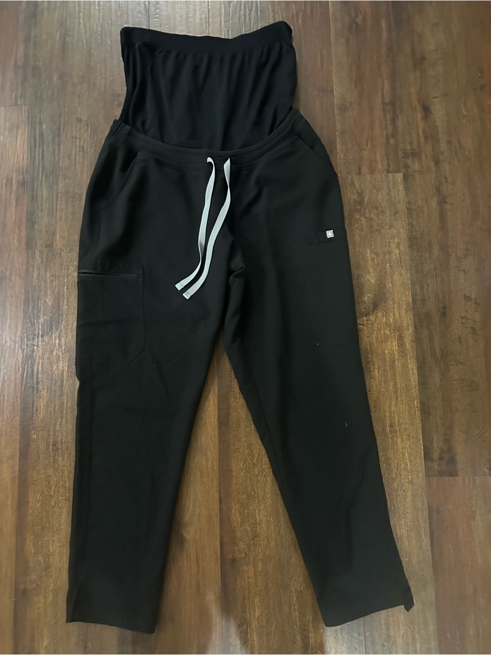 FIGS Yola Maternity Scrub Pants Womens Large Black Technical Collection